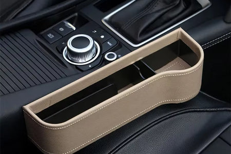 LuxPocket™ Leather Car Seat Gap Organizer – Declutter Your Drive in Style