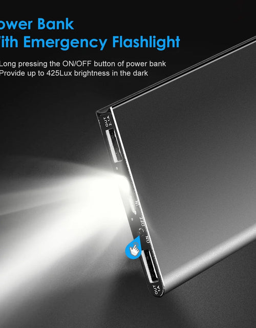 Load image into Gallery viewer, 20000Mah Power Bank for Heated Vest Portable Charger 5V 2.1A Dual USB Ports Battery Pack for Heated Blanket Clothing Black
