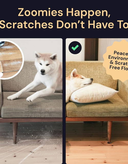 Load image into Gallery viewer, 3X3 Square Rubber Furniture Caster Cups with Anti-Sliding Floor Grip (Set of 4) Brown
